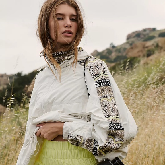 NEW Free People Movement She Fly Jacket In Ivory Combo - Picture 14 of 16